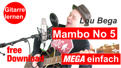 Mambo No 5 Lou Bega | Gitarre Lernen | Anfänger Und.